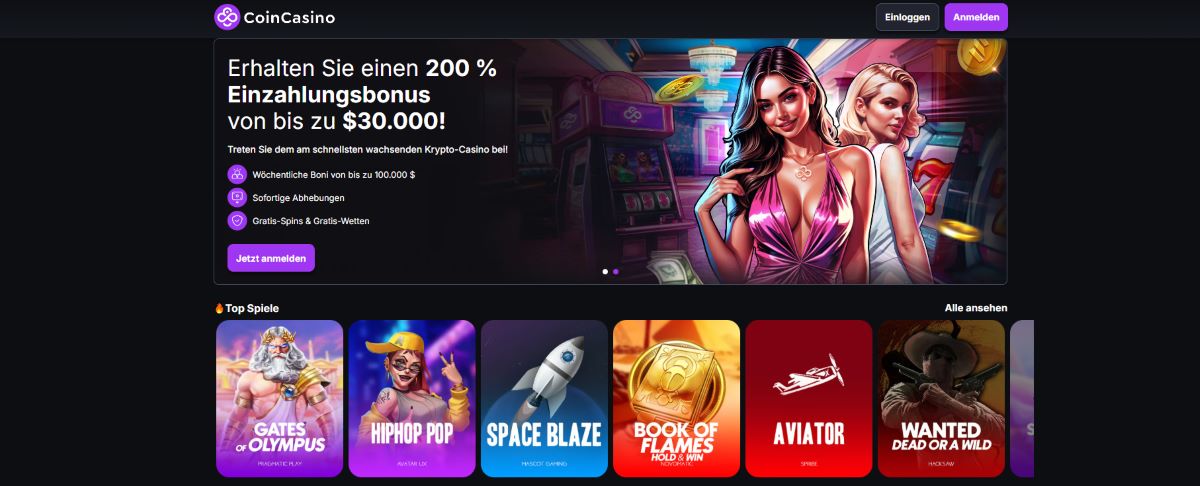 CoinCasino – Krypto-Neueinsteiger mit XXL-Bonus für Österreich
