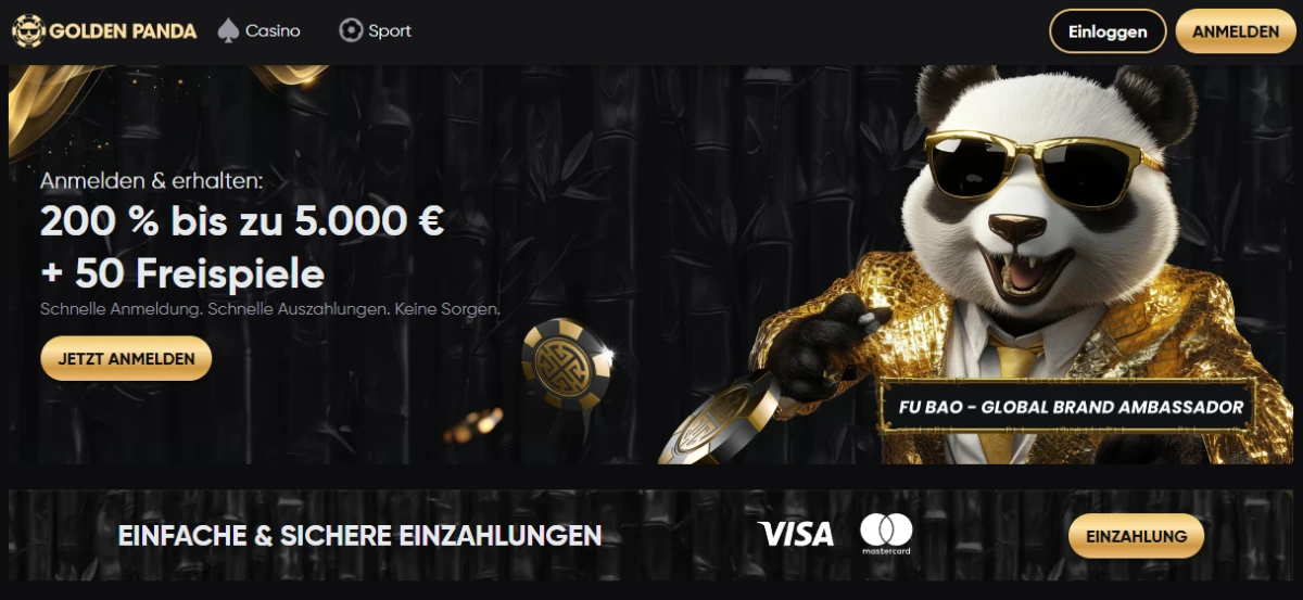 Golden Panda – Frischer Casino-Neuzugang mit starkem Cashback-Angebot